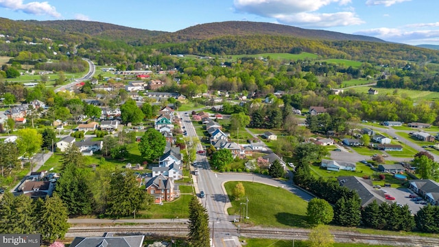 16 N Maple Ave, Smithsburg, MD 21783 - aerial view of property's location featuring a mountainous background and nearby suburban area