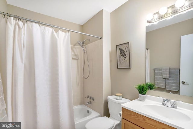 9807 Spillway Ct, Burke, VA 22015 - bathroom featuring vanity, toilet, and shower / tub combo