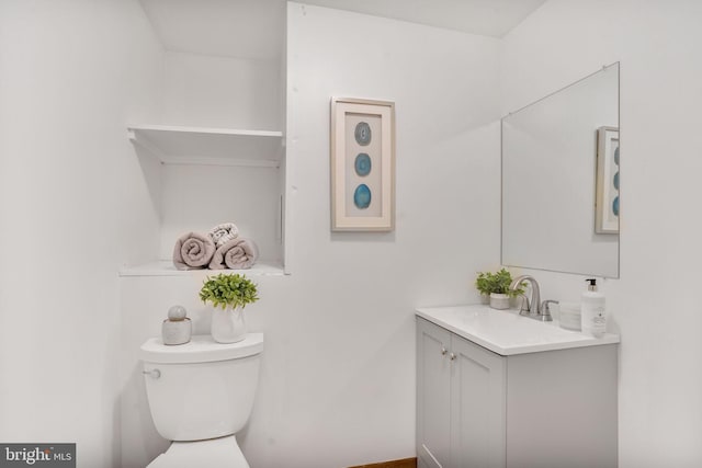 9807 Spillway Ct, Burke, VA 22015 - half bathroom with vanity and toilet