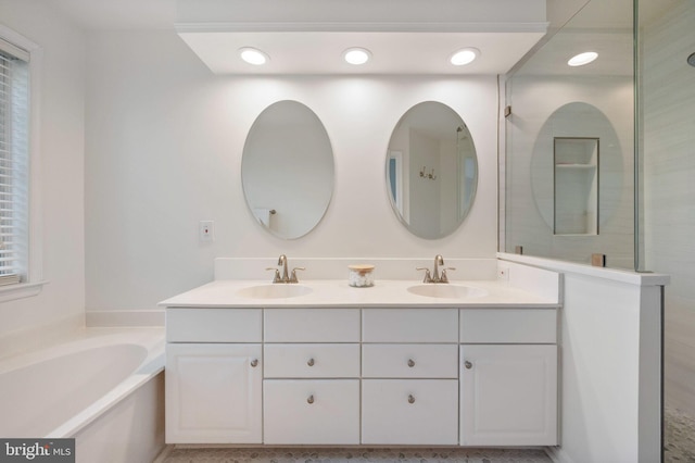 45 Arell Ct, Alexandria, VA 22304 - full bath featuring double vanity and a bath