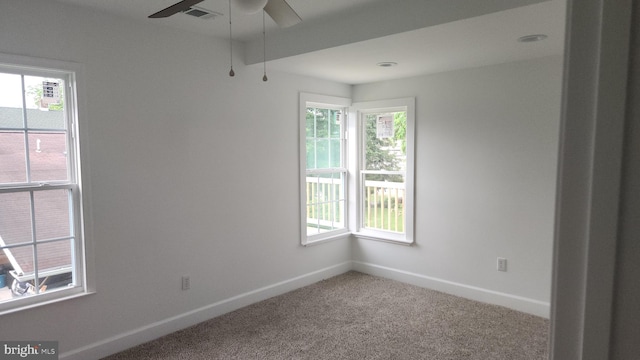 313 Park St, Waynesboro, PA 17268 - carpeted empty room featuring baseboards and ceiling fan