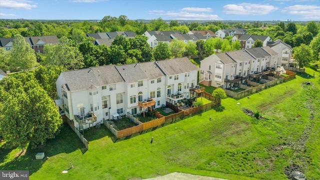 aerial view of residential area