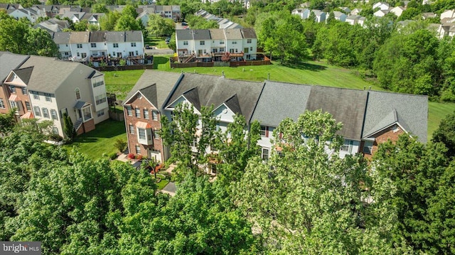 aerial view of residential area