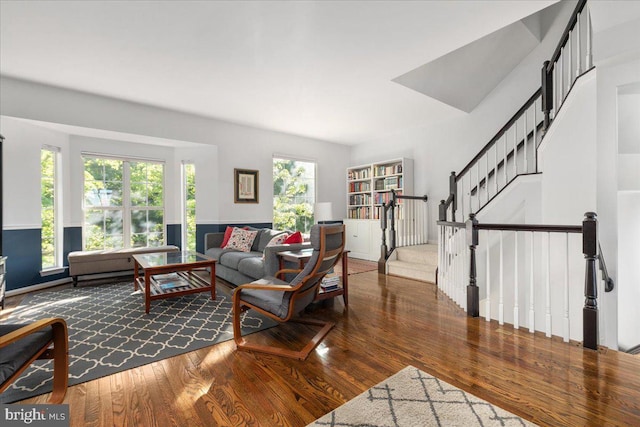 living room featuring wood finished floors