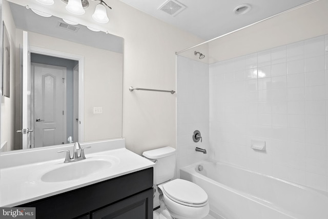 43127 Rocks Way, Leesburg, VA 20176 - bathroom featuring toilet, vanity, and washtub / shower combination