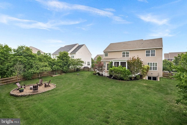 43127 Rocks Way, Leesburg, VA 20176 - view of yard with an outdoor fire pit
