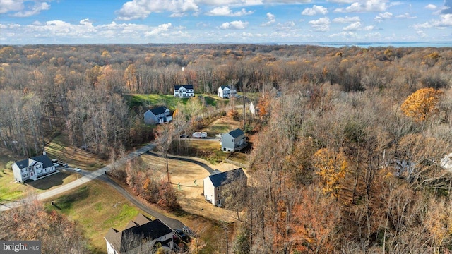 6741 Ginseng Ln, King George, VA 22485 - aerial view of property and surrounding area with a heavily wooded area