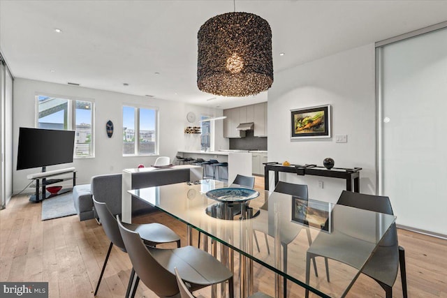 1932 9th St NW Unit R402, Washington, DC 20001 - dining space with light wood-style floors and recessed lighting