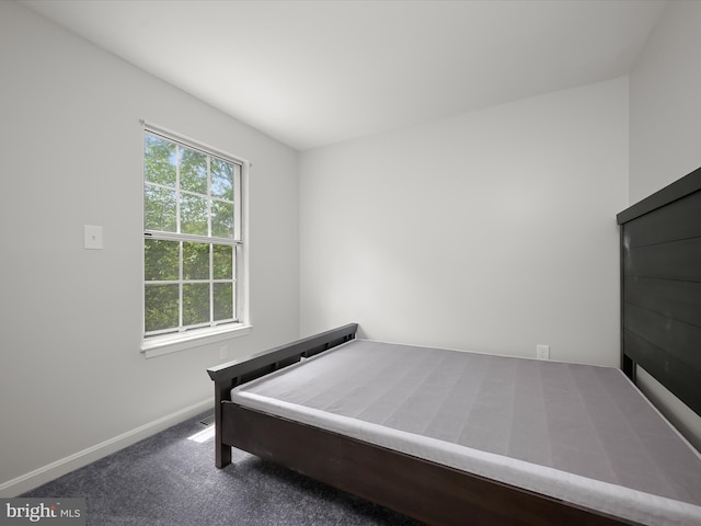 bedroom with baseboards and carpet flooring