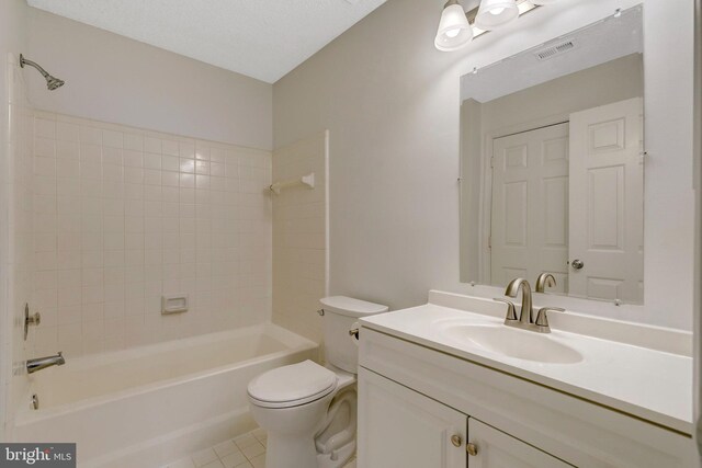 12106 Green Leaf Ct Unit 102, Fairfax, VA 22033 - full bathroom with toilet, shower / bathtub combination, vanity, and tile patterned flooring