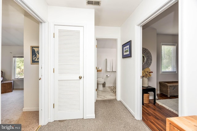 26882 Pratt Rd, Salisbury, MD 21801 - corridor with baseboards and carpet