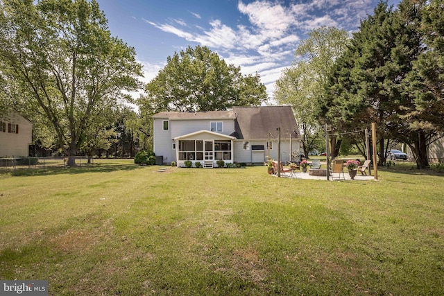 26882 Pratt Rd, Salisbury, MD 21801 - rear view of property with a sunroom and a patio area