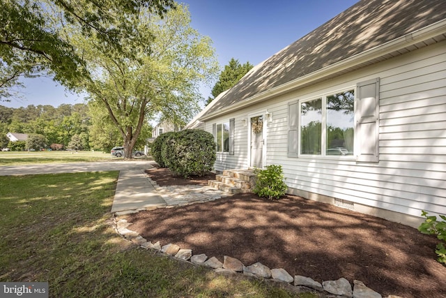 26882 Pratt Rd, Salisbury, MD 21801 - view of home's exterior featuring a yard and crawl space