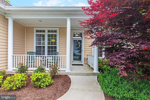 111 Central Parke E, Ocean Pines, MD 21811 - view of exterior entry with a porch