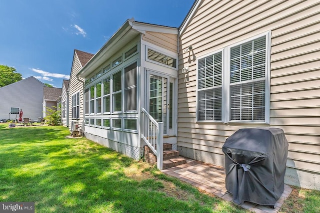 111 Central Parke E, Ocean Pines, MD 21811 - view of side of property with a lawn and entry steps