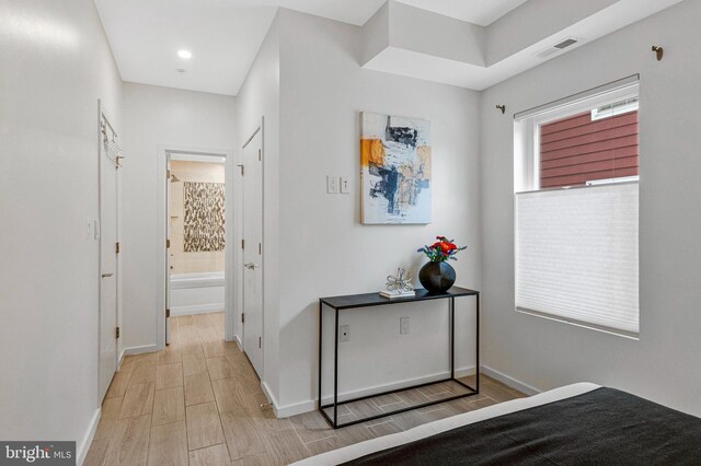 756 Park Rd NW Unit 2, Washington, DC 20010 - hallway with wood tiled floors and baseboards