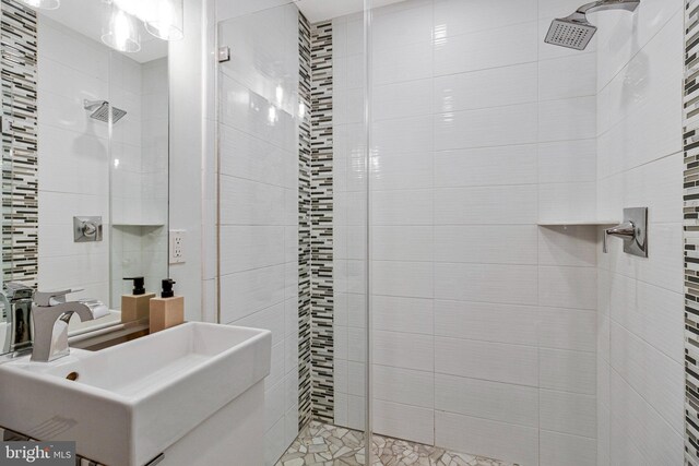756 Park Rd NW Unit 2, Washington, DC 20010 - full bathroom featuring a shower stall and vanity