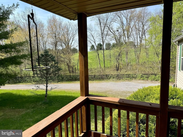 view of grassy yard
