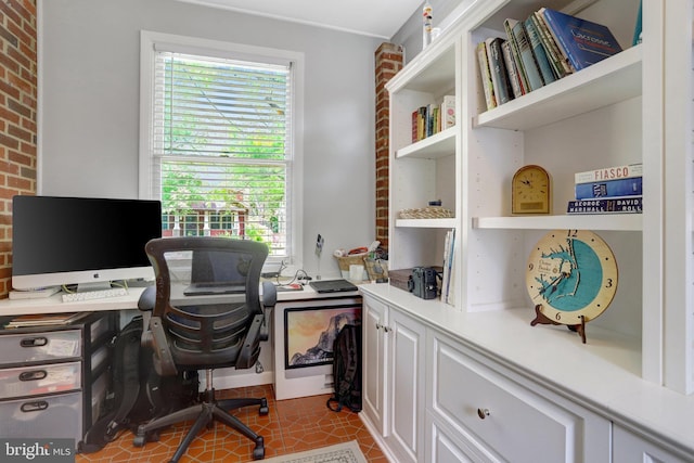 2914 6th St S, Arlington, VA 22204 - office with plenty of natural light and tile patterned flooring