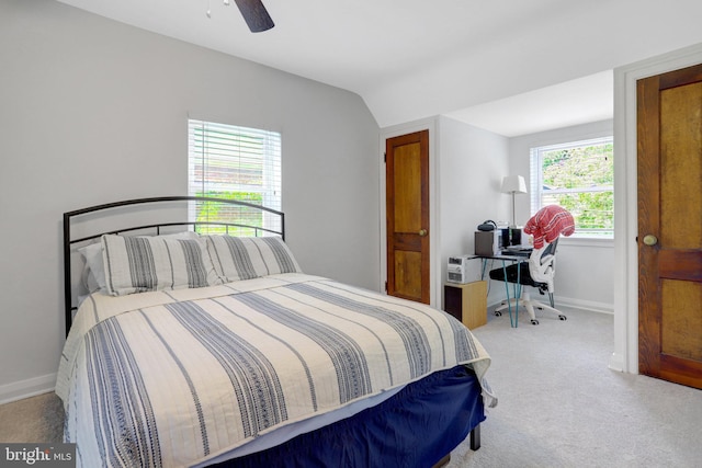 2914 6th St S, Arlington, VA 22204 - bedroom with light carpet, baseboards, and ceiling fan