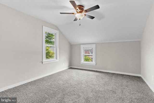 537 Baer Ave, Hanover, PA 17331 - bonus room with lofted ceiling, carpet floors, ceiling fan, and baseboards