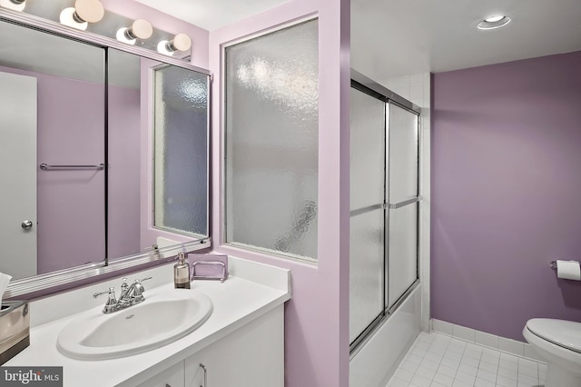 2 High Stepper Ct Unit 201, Baltimore, MD 21208 - full bath with tile patterned floors, vanity, toilet, and enclosed tub / shower combo