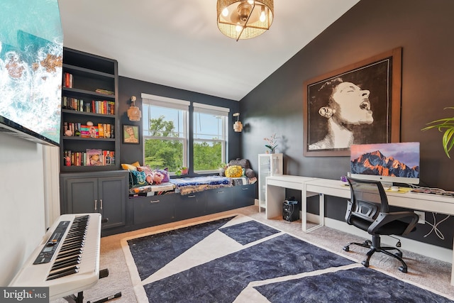 7853 Bluelick Run Rd, Baltimore, MD 21244 - office with lofted ceiling and carpet floors
