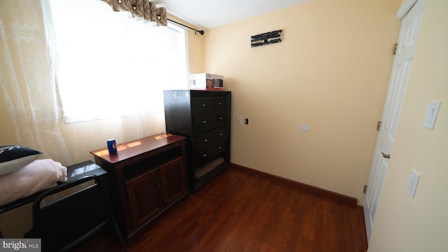 1834 Mower St, Philadelphia, PA 19152 - office area with dark wood-style floors and baseboards