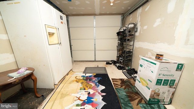 1834 Mower St, Philadelphia, PA 19152 - garage with white fridge with ice dispenser