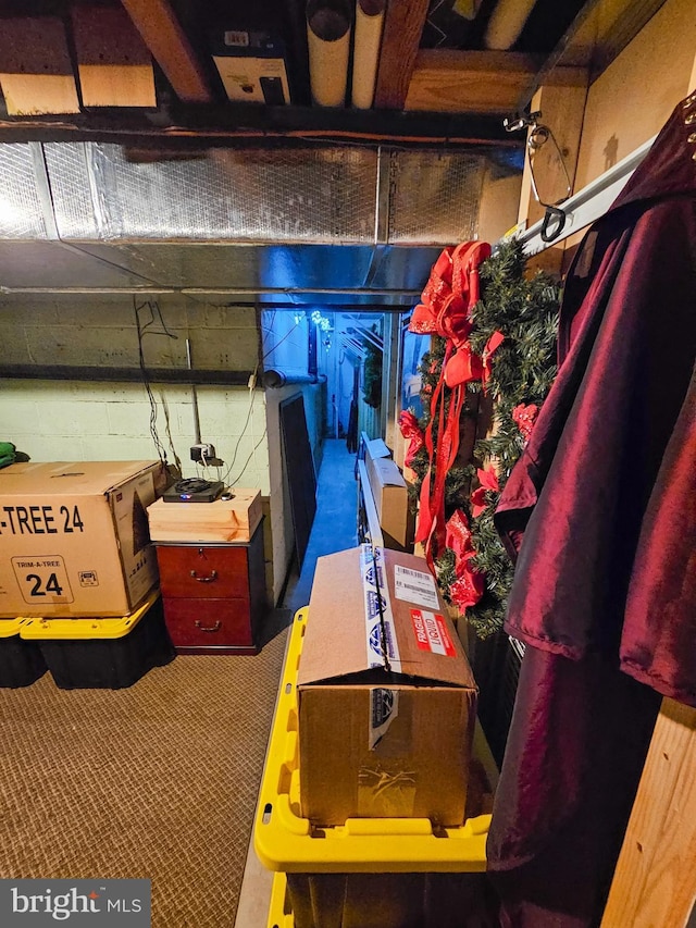 view of storage area