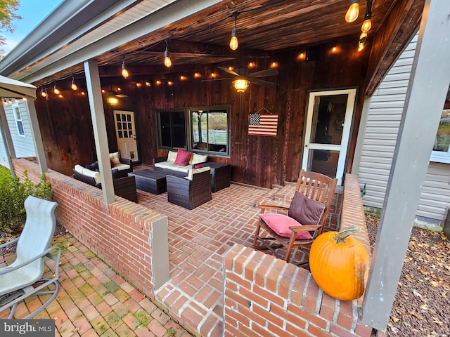 view of patio / terrace featuring an outdoor living space