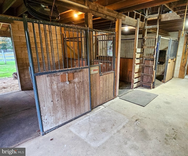 view of horse barn