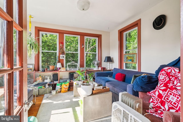 view of sunroom