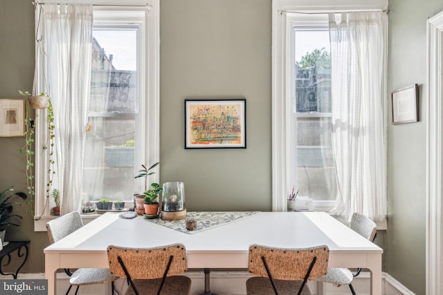 view of dining space