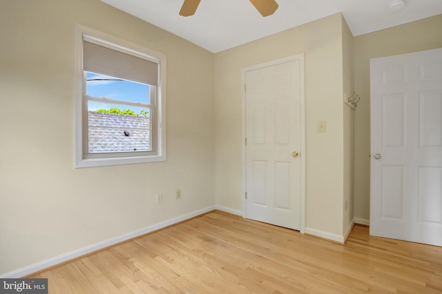 1807 N Barton St, Arlington, VA 22201 - unfurnished bedroom featuring light wood-style floors, baseboards, and a ceiling fan