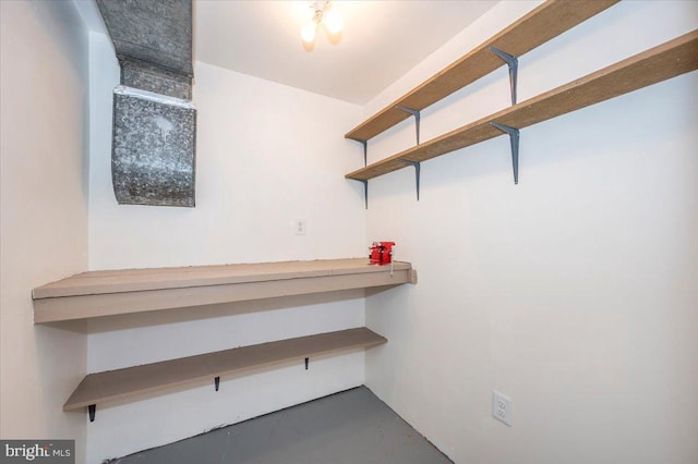 view of walk in closet