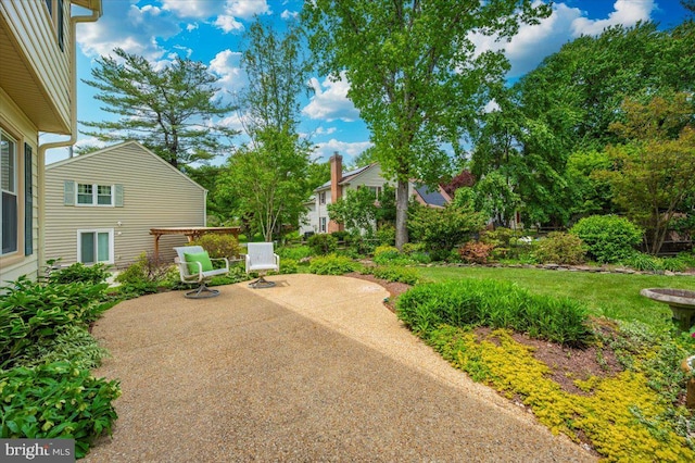 view of yard with a patio