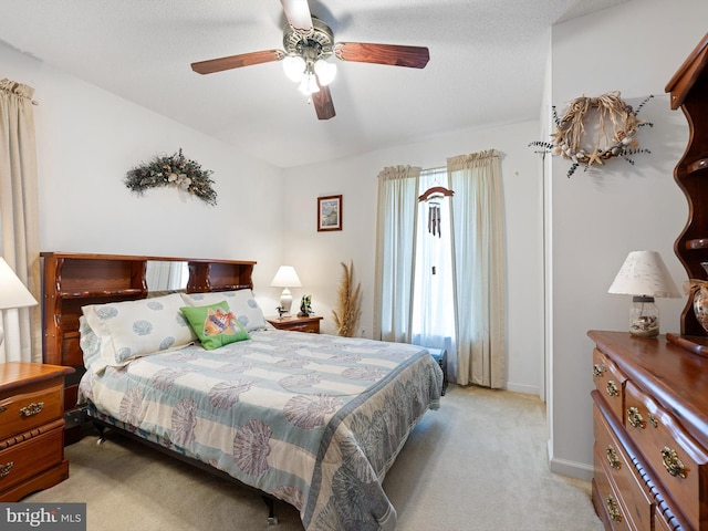 38284 Waterway Dr, Ocean View, DE 19970 - bedroom featuring light carpet, baseboards, and ceiling fan
