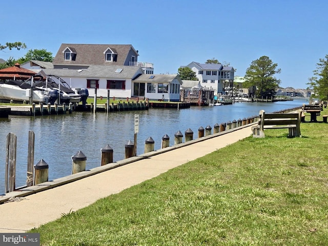 38284 Waterway Dr, Ocean View, DE 19970 - water view with a dock