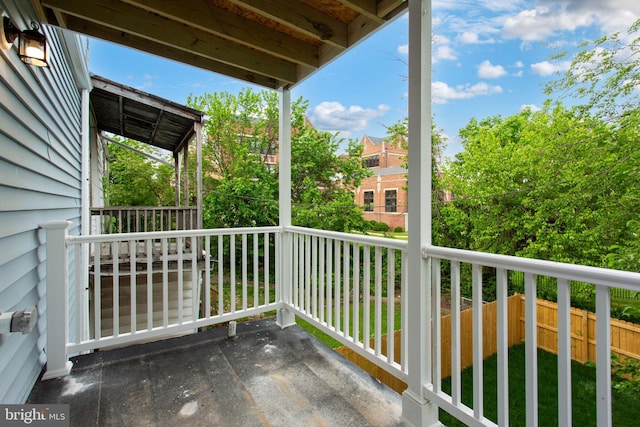 view of balcony