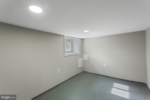 view of finished below grade area