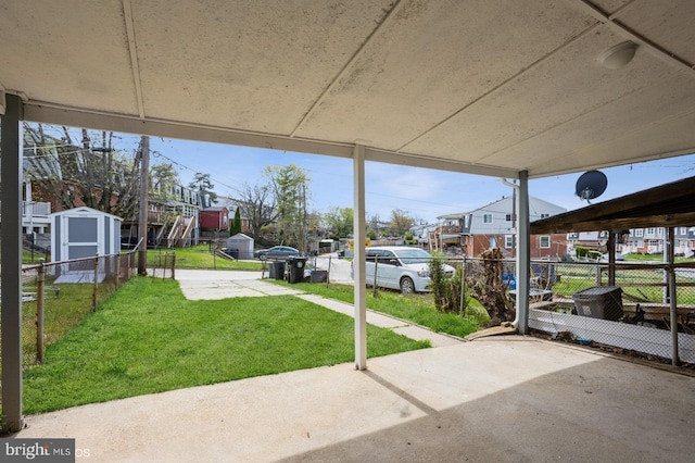 5415 Cynthia Ter, Baltimore, MD 21206 - view of patio / terrace with a residential view and a storage shed