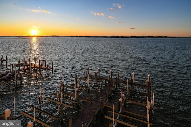 dock featuring a water view