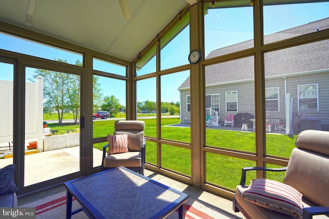 35427 Mercury Dr Unit 47B, Rehoboth Beach, DE 19971 - sunroom / solarium featuring vaulted ceiling