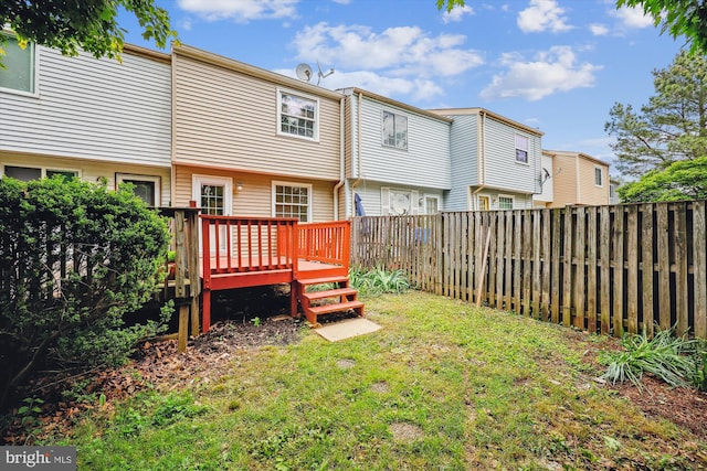 1279 Elm Grove Cir, Silver Spring, MD 20905 - back of property with a wooden deck and a residential view