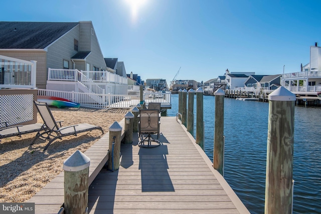 28 Diane Rd, Manahawkin, NJ 08050 - dock area with a water view and a residential view