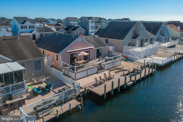 28 Diane Rd, Manahawkin, NJ 08050 - aerial view of residential area featuring a large body of water