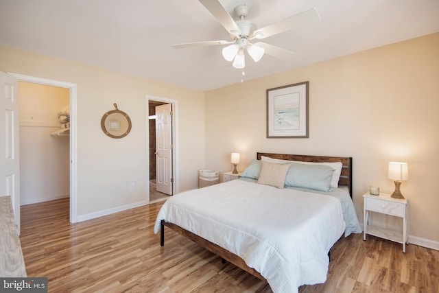 28 Diane Rd, Manahawkin, NJ 08050 - bedroom featuring light wood-style floors, a spacious closet, baseboards, and a closet