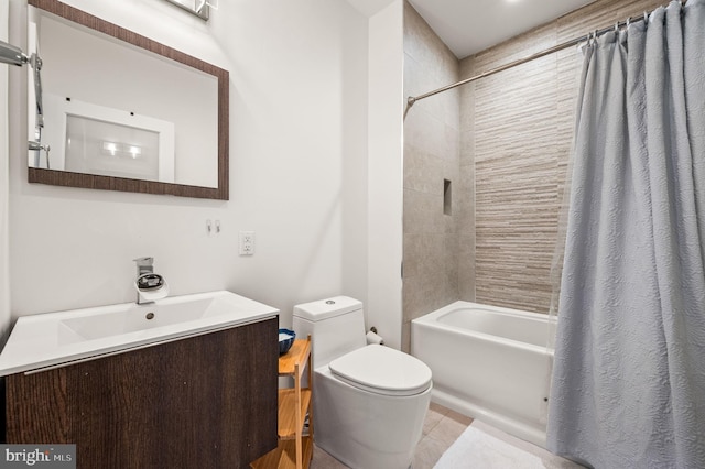 307 Reed St Unit C, Philadelphia, PA 19147 - full bath with toilet, shower / bathtub combination with curtain, vanity, and tile patterned flooring