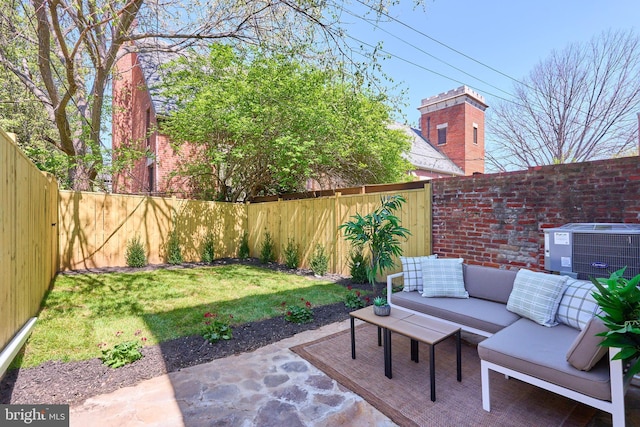 309 M St NW Unit B, Washington, DC 20001 - view of patio with outdoor lounge area and cooling unit